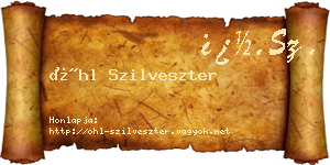 Öhl Szilveszter névjegykártya